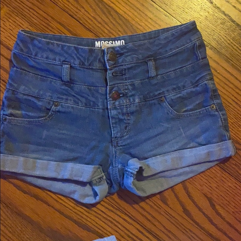 high waisted jean shorts